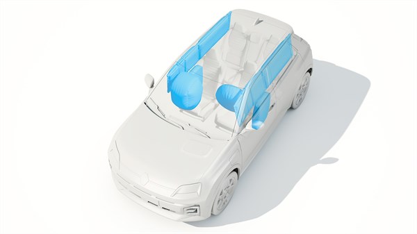 Sécurité passive -- airbags avancés - Renault 5 E-Tech électrique