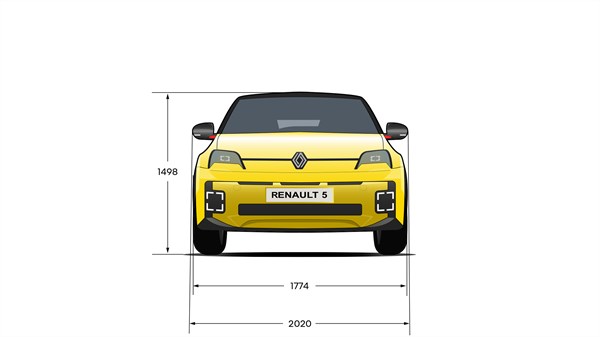 rear dimensions- Renault 5 E-Tech electric