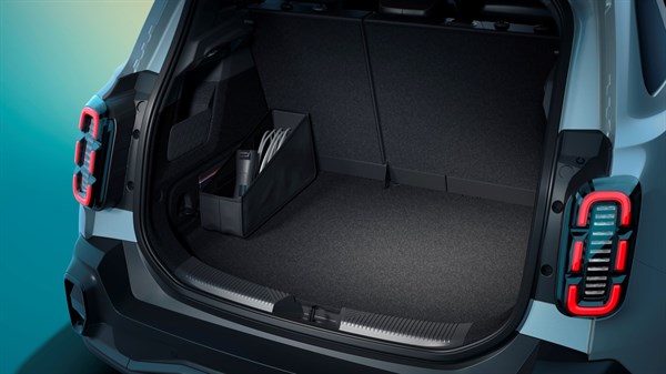 foldable storage for charging cable - Renault 4 E-Tech electric